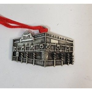 Silver Dollar City Pewter Christmas Ornament 2003 Saloon 30th Anniversary